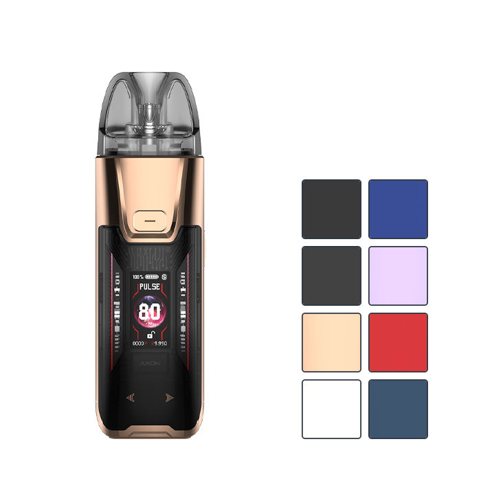 Vaporesso Luxe XR Max 2 Vape Kit with eight squares showcasing all available colours