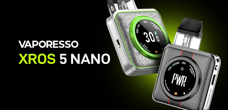 Banner showing the Vaporesso XROS 5 Nano Pod Kit