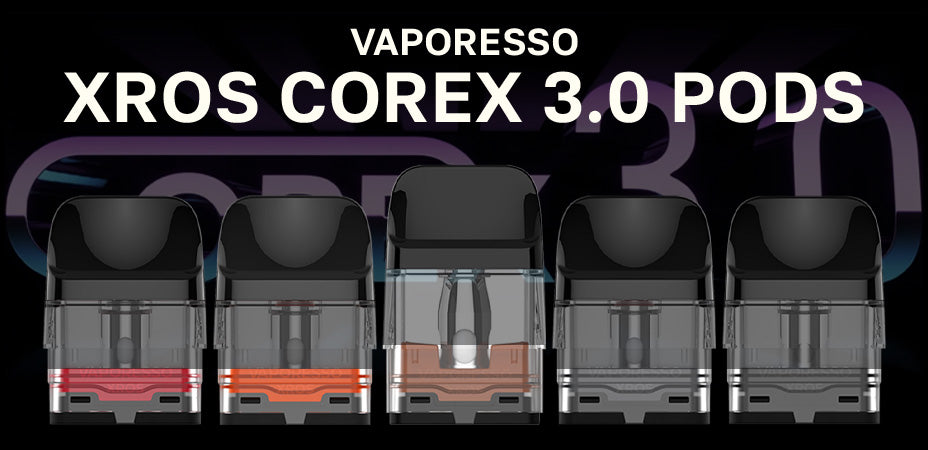 Banner showing all Vaporesso Xros Corex 3.0 Pods
