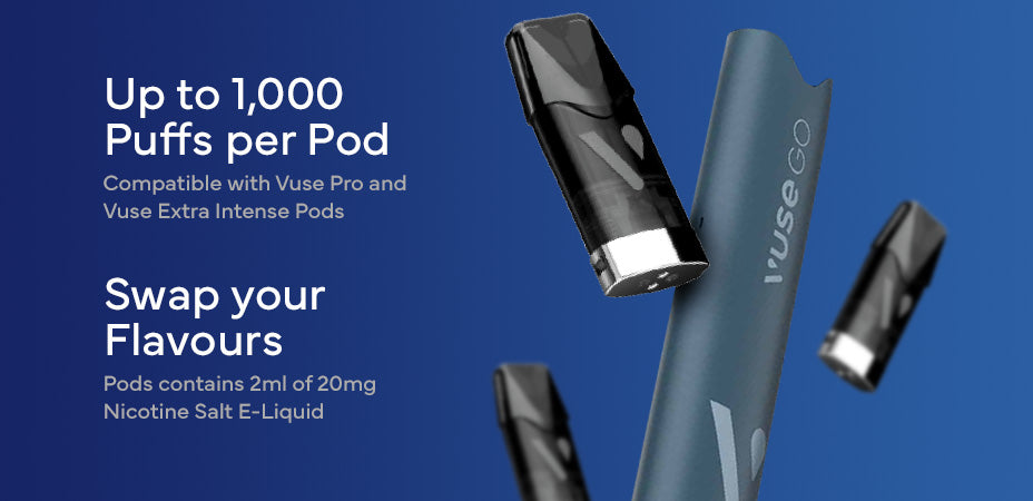 Pod banner of Vuse Go Reload 1000 Pen Prefilled Pod Kit