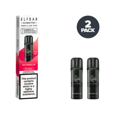 Two Watermelon Elf Bar 600 Prefilled Pods with Box